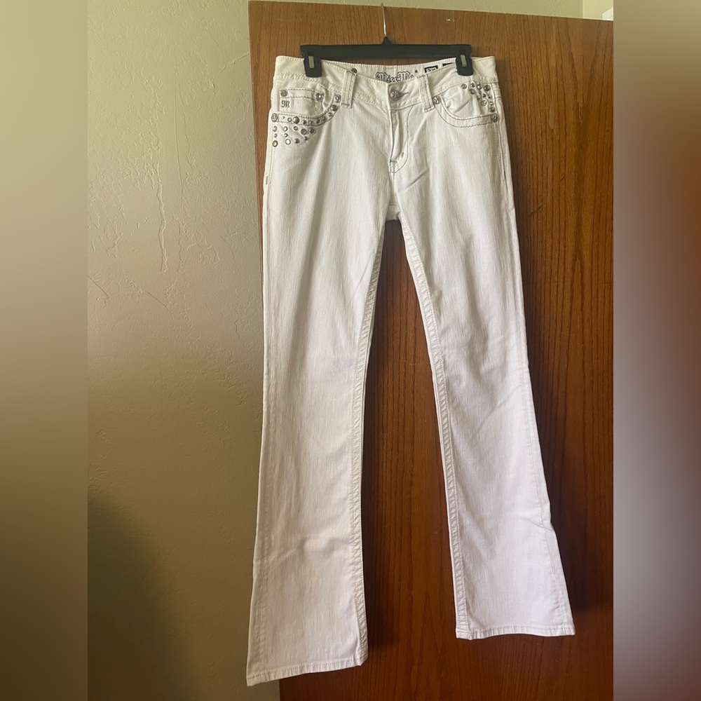 Miss Me White Boot Cut Jeans